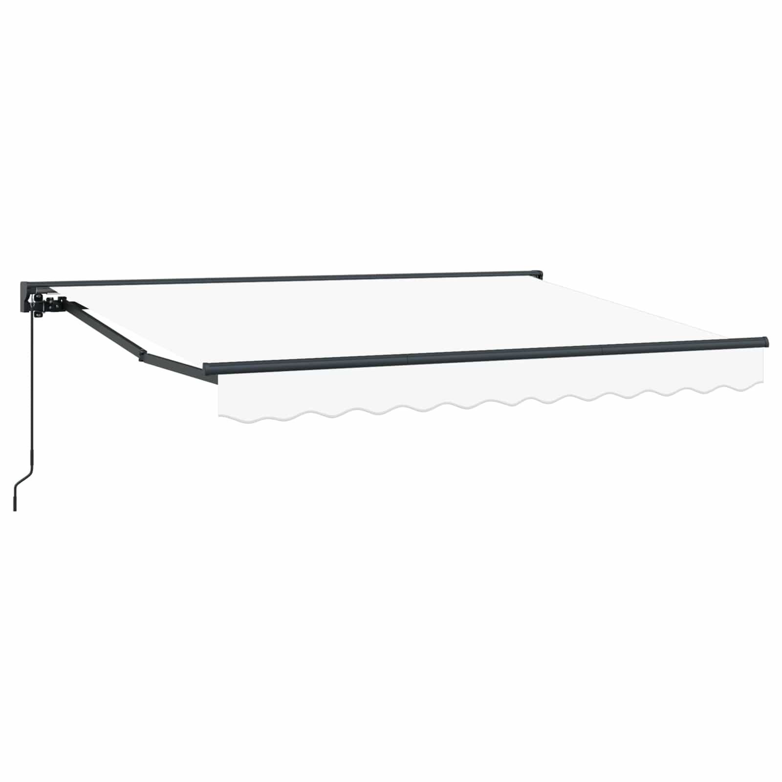 Manuell einziehbare Markise Weiß 3,5 x 2 m