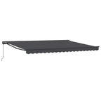 Manuell einziehbare Markise Anthrazit 4 × 3,5 m