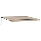 Manuell einziehbare Markise Beige 4,5 x 3,5 m