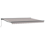 Manuell einziehbare Markise Hellgrau 4,5 x 3,5 m