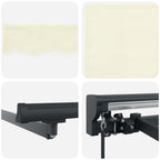 Manuell einziehbare Markise Creme 5 x 3,5 m