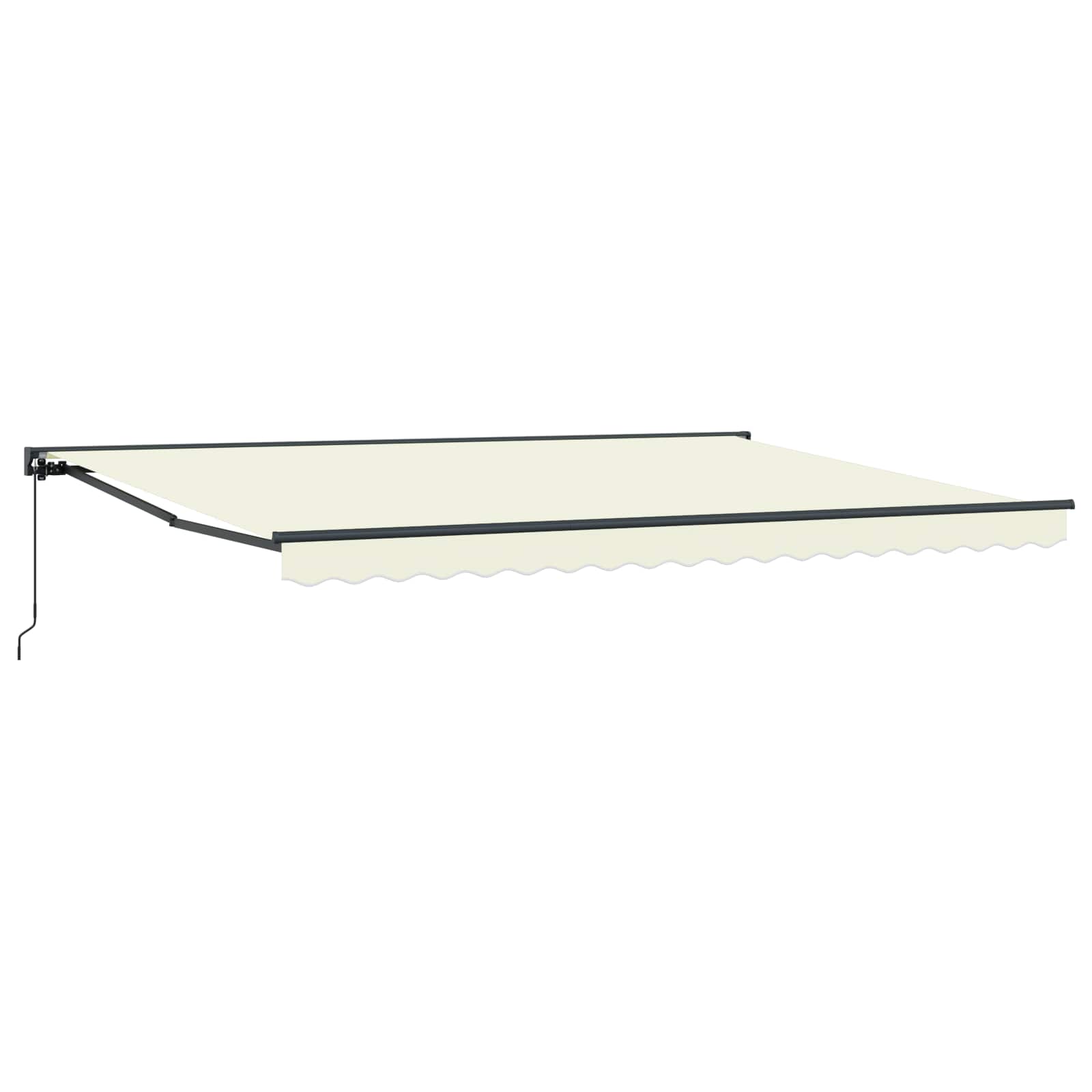 Manuell einziehbare Markise Creme 5 x 3,5 m