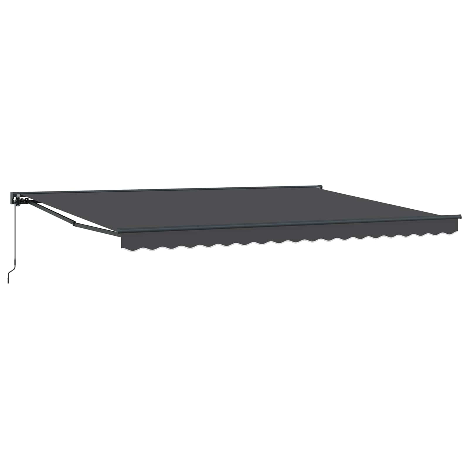 Manuell einziehbare Markise Anthrazit 5 x 3,5 m