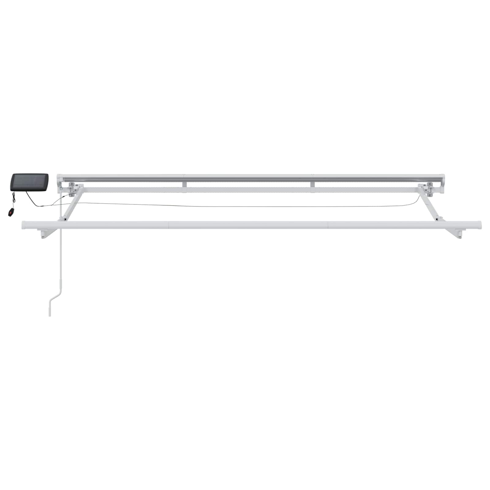Manueller Markisenrahmen mit LEDs Weiß und Anthrazit 3,5 x 2 m