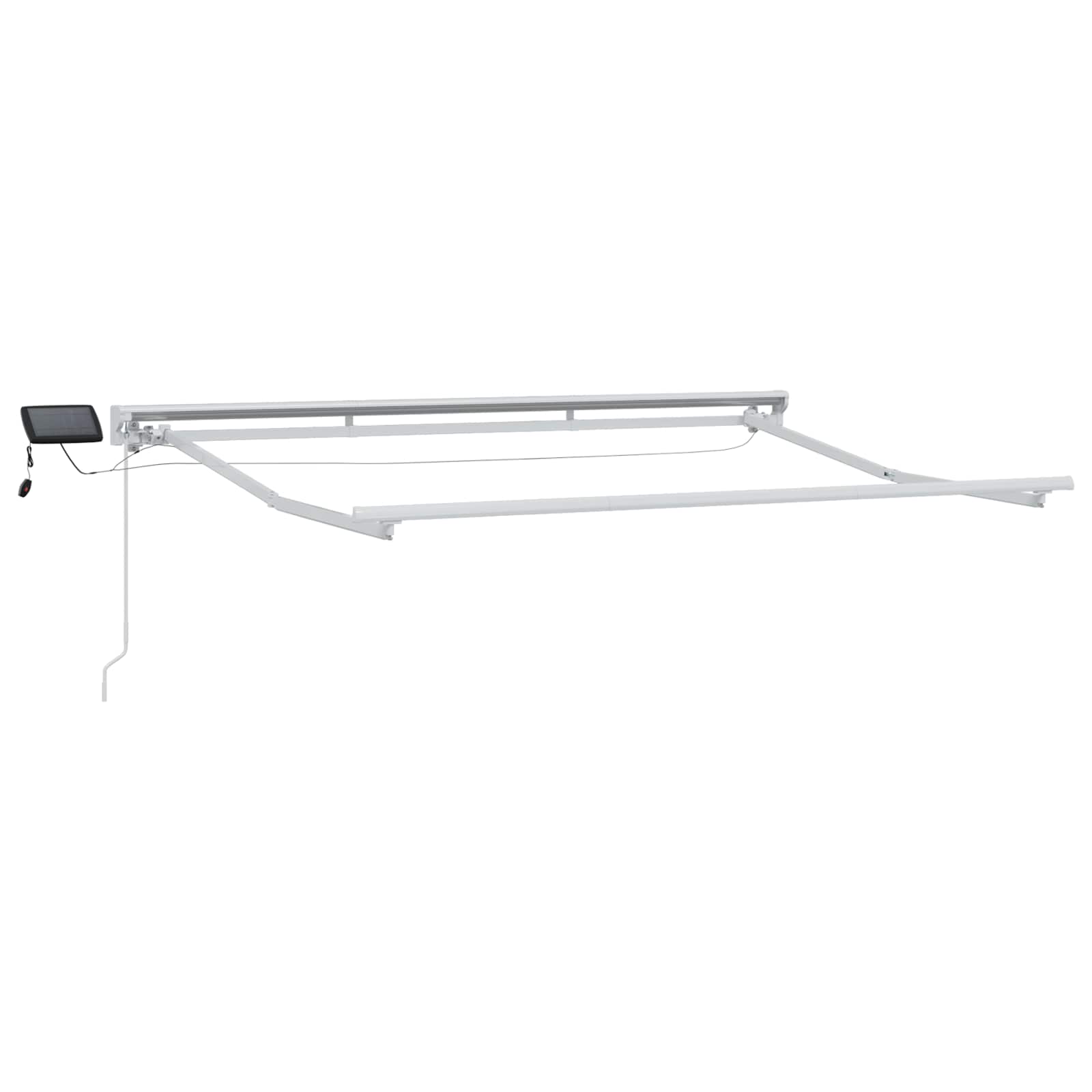 Manueller Markisenrahmen mit LEDs Anthrazit und Weiß 3,5 x 2 m