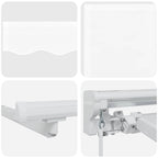 Manueller Markisenrahmen mit LEDs Weiß 5 x 3,5 m