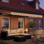 Manueller Markisenrahmen mit LEDs 2,5 x 2 m
