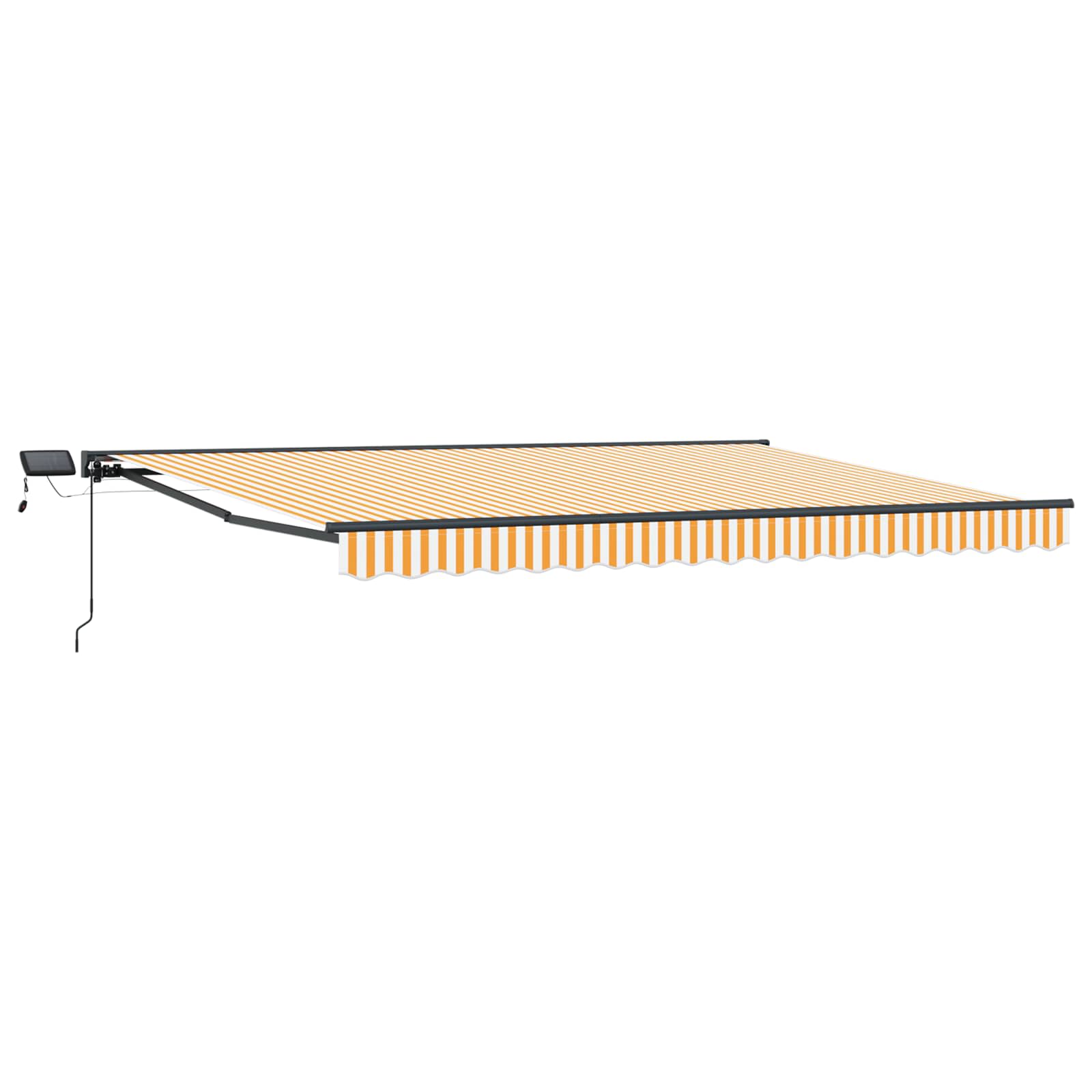 Manueller Markisenrahmen mit LEDs 4 × 3,5 m