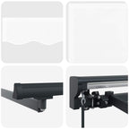 Manueller Markisenrahmen mit LEDs Weiß und Anthrazit 5 x 3,5 m