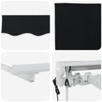 Elektrische ausziehbare Markise Schwarz 3,5 x 2,5 m