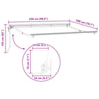 Elektrische ausziehbare Markise Gelb und Weiß 2,5 x 2 m
