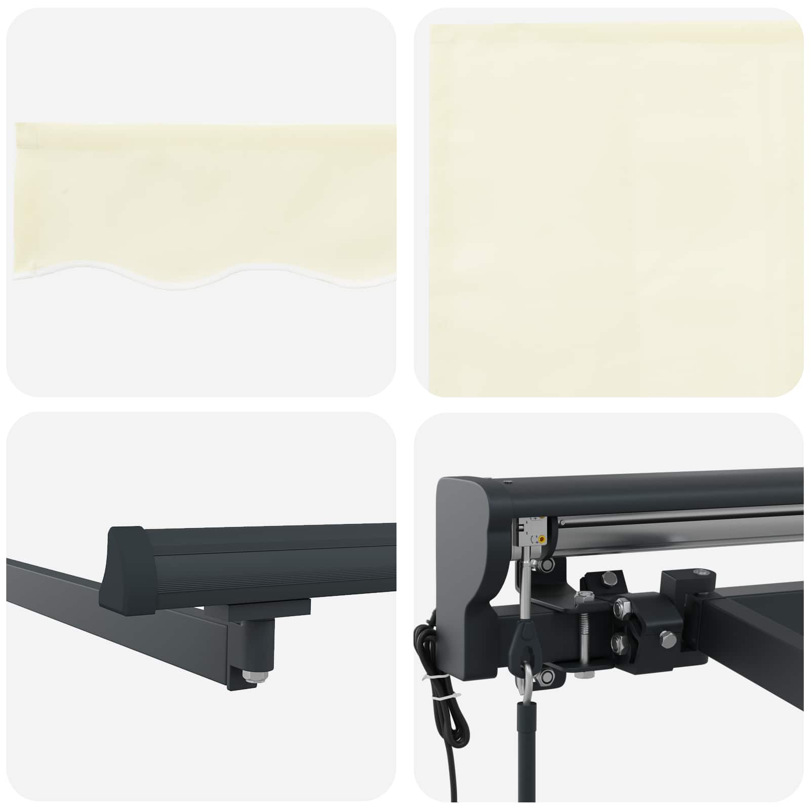 Elektrische ausziehbare Markise Creme 3 x 2 m