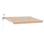 Elektrische ausziehbare Markise Blau, Orange, Weiß 3,5 x 2,5 m