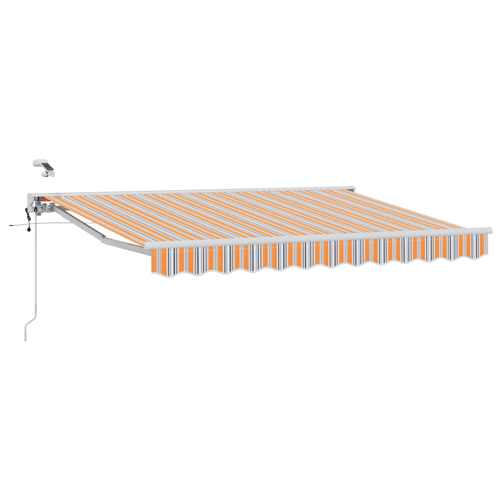 Elektrische ausziehbare Markise Blau, Orange, Weiß 3,5 x 2,5 m