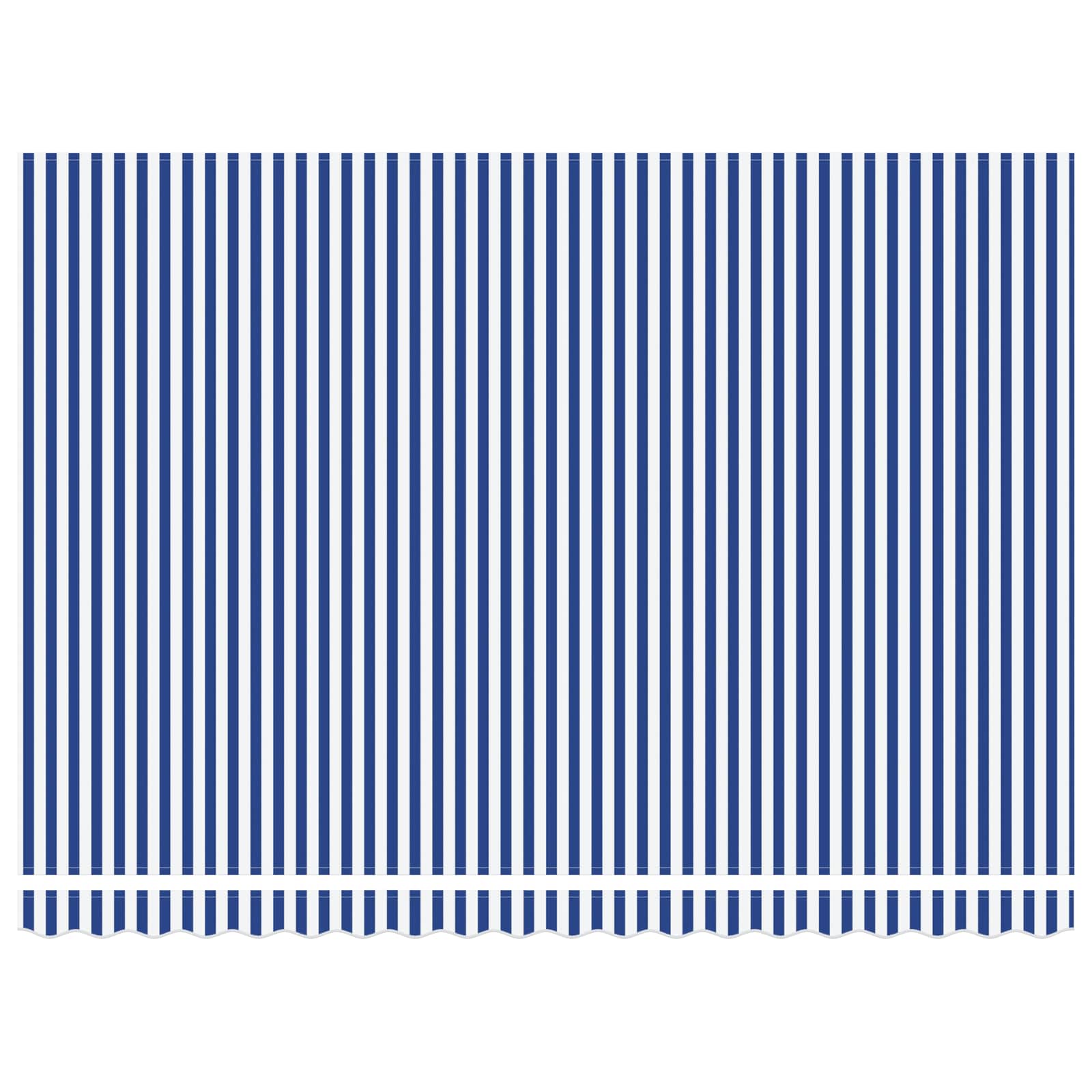 Elektrische ausziehbare Markise Blau und Weiß 4 × 3,5 m