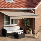 Elektrische ausziehbare Markise Beige und Anthrazit 3,5 x 2 m