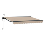Elektrische ausziehbare Markise Beige und Anthrazit 3,5 x 2 m