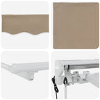Elektrische ausziehbare Markise Beige und Weiß 4,5 × 3 m