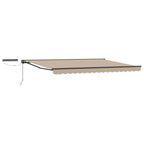 Elektrische ausziehbare Markise Beige und Anthrazit 4,5 × 3 m