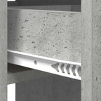 Esstisch 115 x 70 x 75 cm Holzwerkstoff Betongrau Rechtwinklig