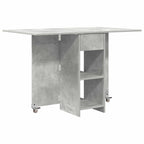 Esstisch 115 x 70 x 75 cm Holzwerkstoff Betongrau Rechtwinklig