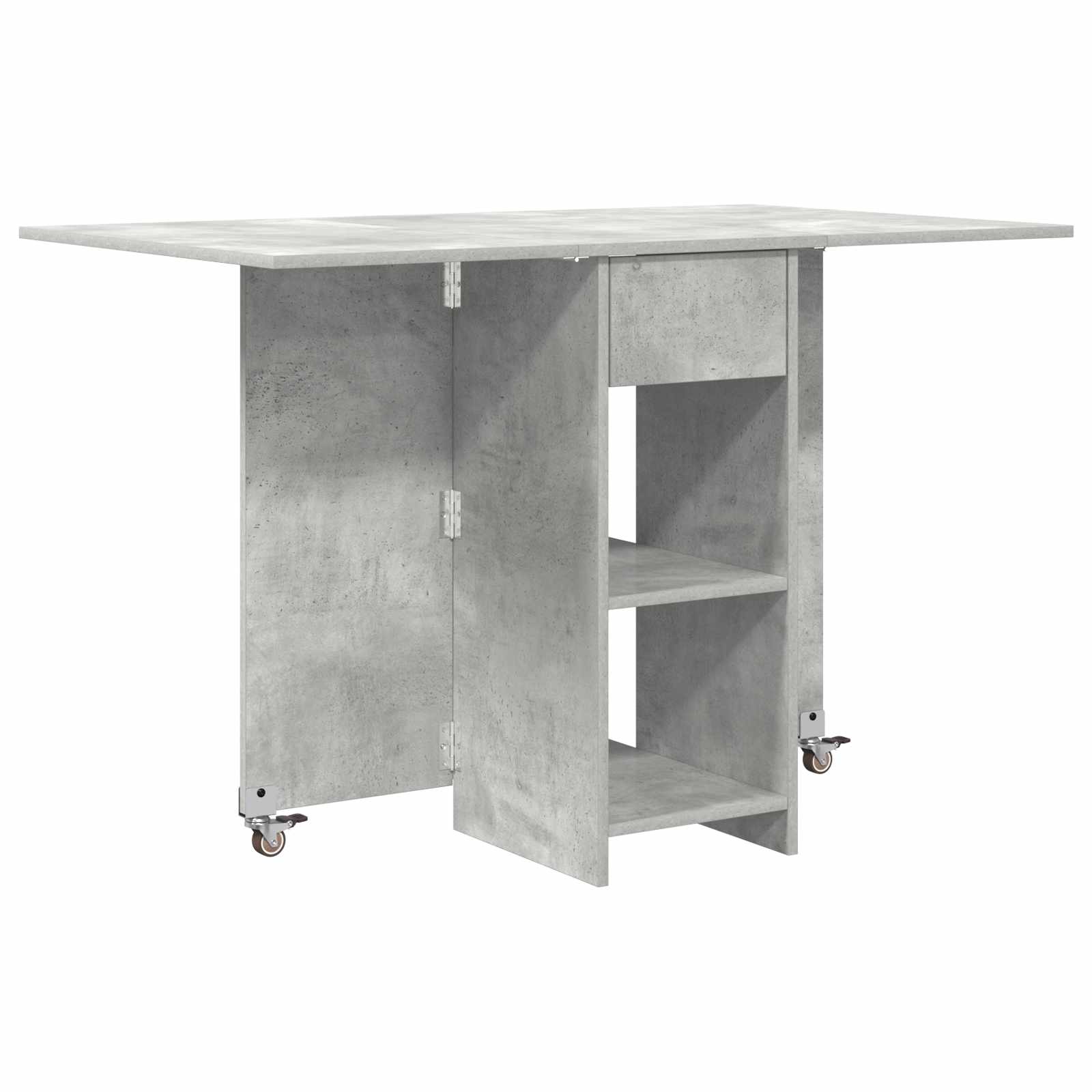 Esstisch 115 x 70 x 75 cm Holzwerkstoff Betongrau Rechtwinklig