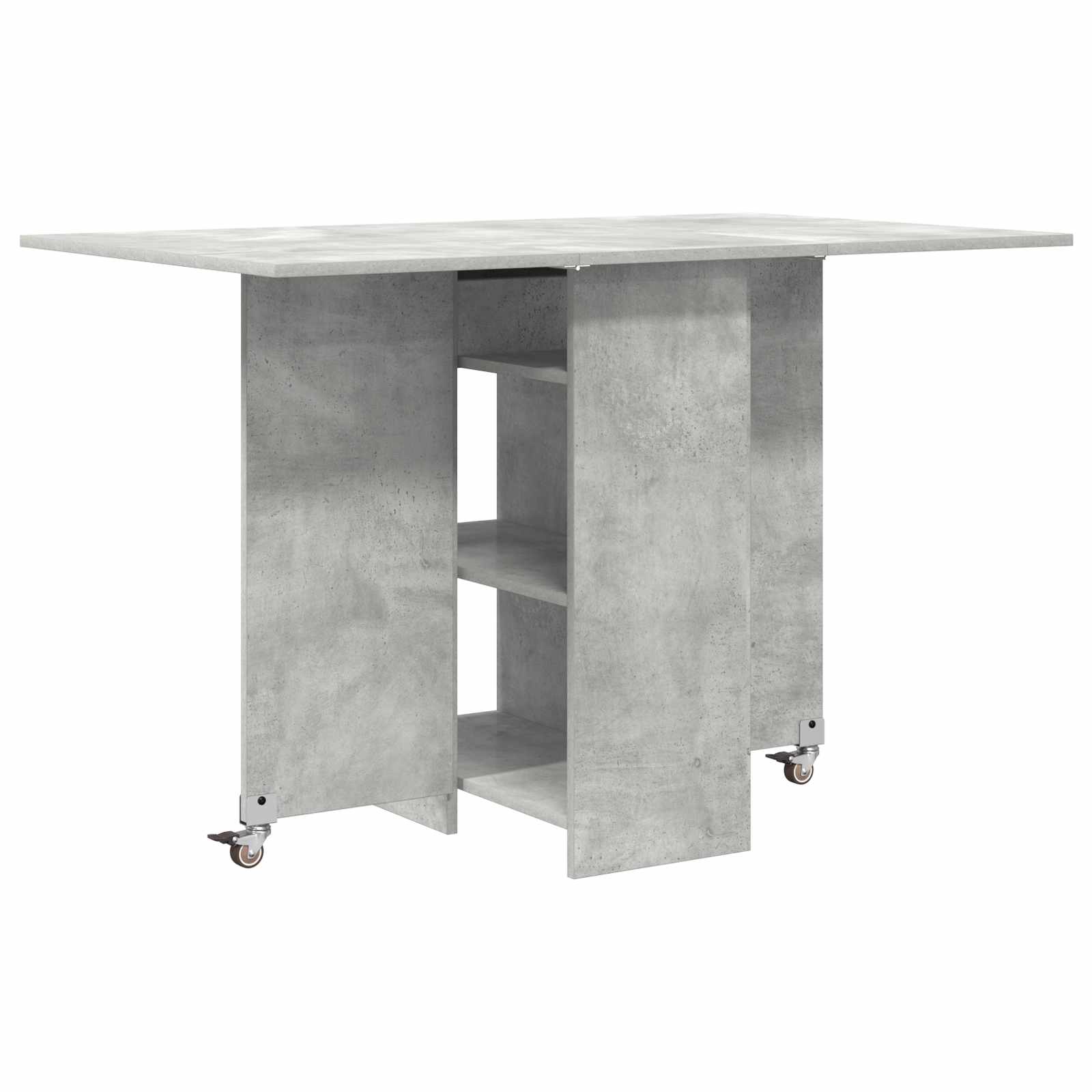Esstisch 115 x 70 x 75 cm Holzwerkstoff Betongrau Rechtwinklig