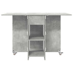 Esstisch 115 x 70 x 75 cm Holzwerkstoff Betongrau Rechtwinklig