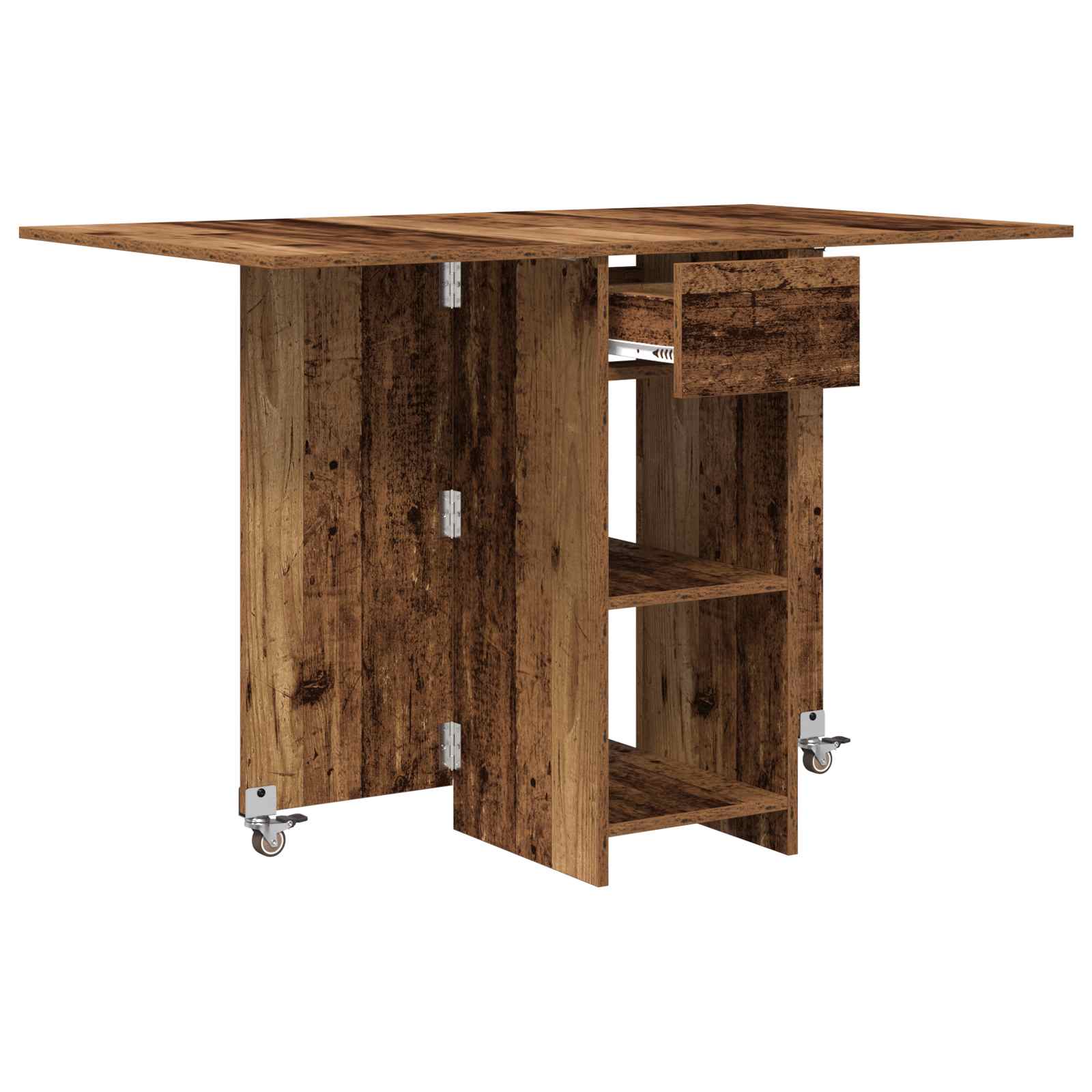 Esstisch 115 x 70 x 75 cm Holzwerkstoff Altholz Rechtwinklig