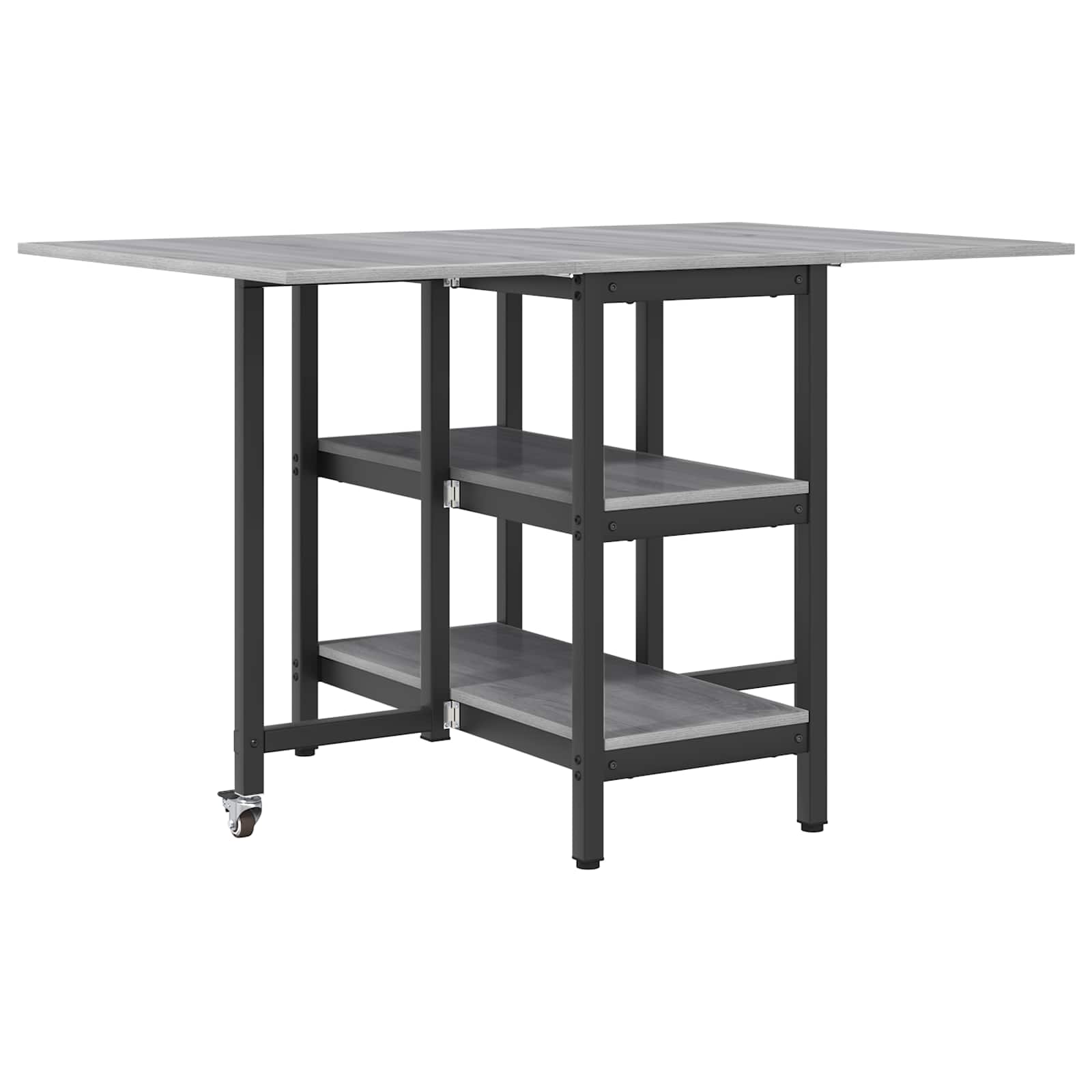 Esstisch 122 x 80 x 76,5 cm Holzwerkstoff Grau Sonoma