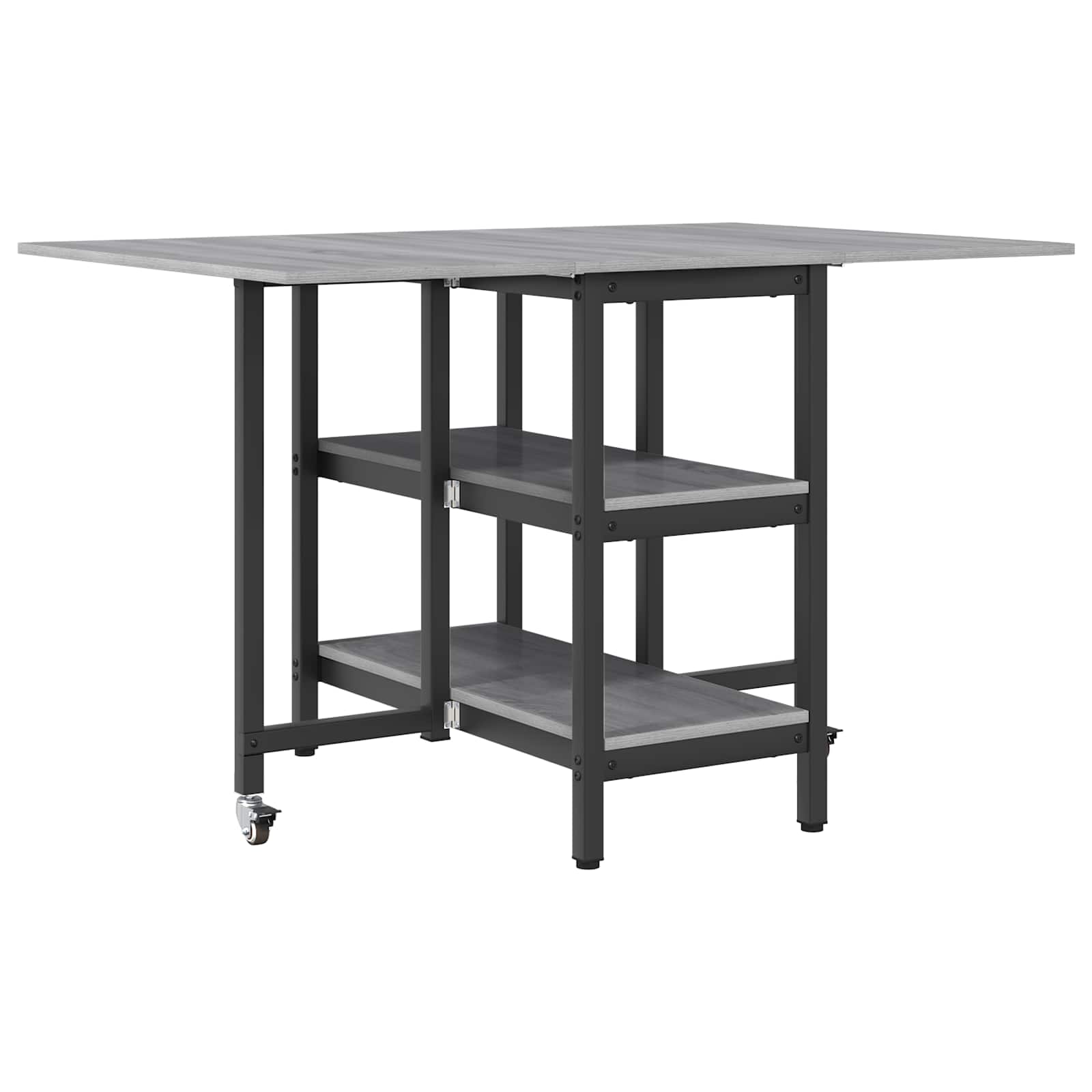 Esstisch 122 x 80 x 76,5 cm Holzwerkstoff Grau Sonoma