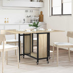 Faltbarer Esstisch mit Rollen 130 x 80 x 76,5 cm Stahl PB
