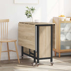 Faltbarer Esstisch mit Rollen 130 x 80 x 76,5 cm Stahl PB