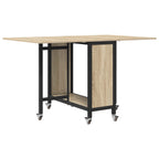 Faltbarer Esstisch mit Rollen 130 x 80 x 76,5 cm Stahl PB