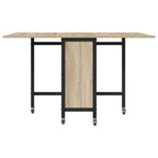 Faltbarer Esstisch mit Rollen 130 x 80 x 76,5 cm Stahl PB