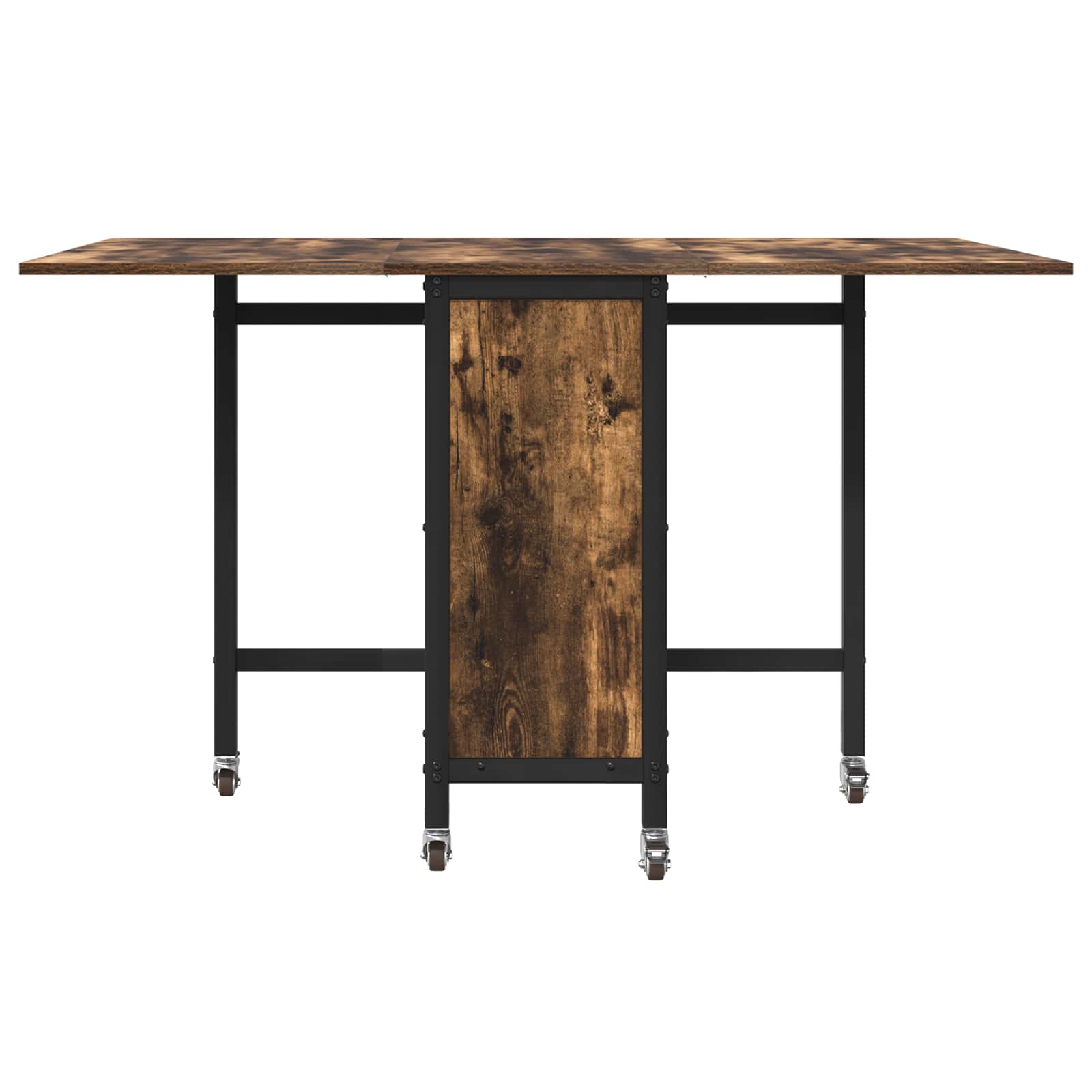Faltbarer Esstisch mit Rollen 130 x 80 x 76,5 cm Stahl PB