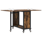 Faltbarer Esstisch mit Rollen 130 x 80 x 76,5 cm Stahl PB