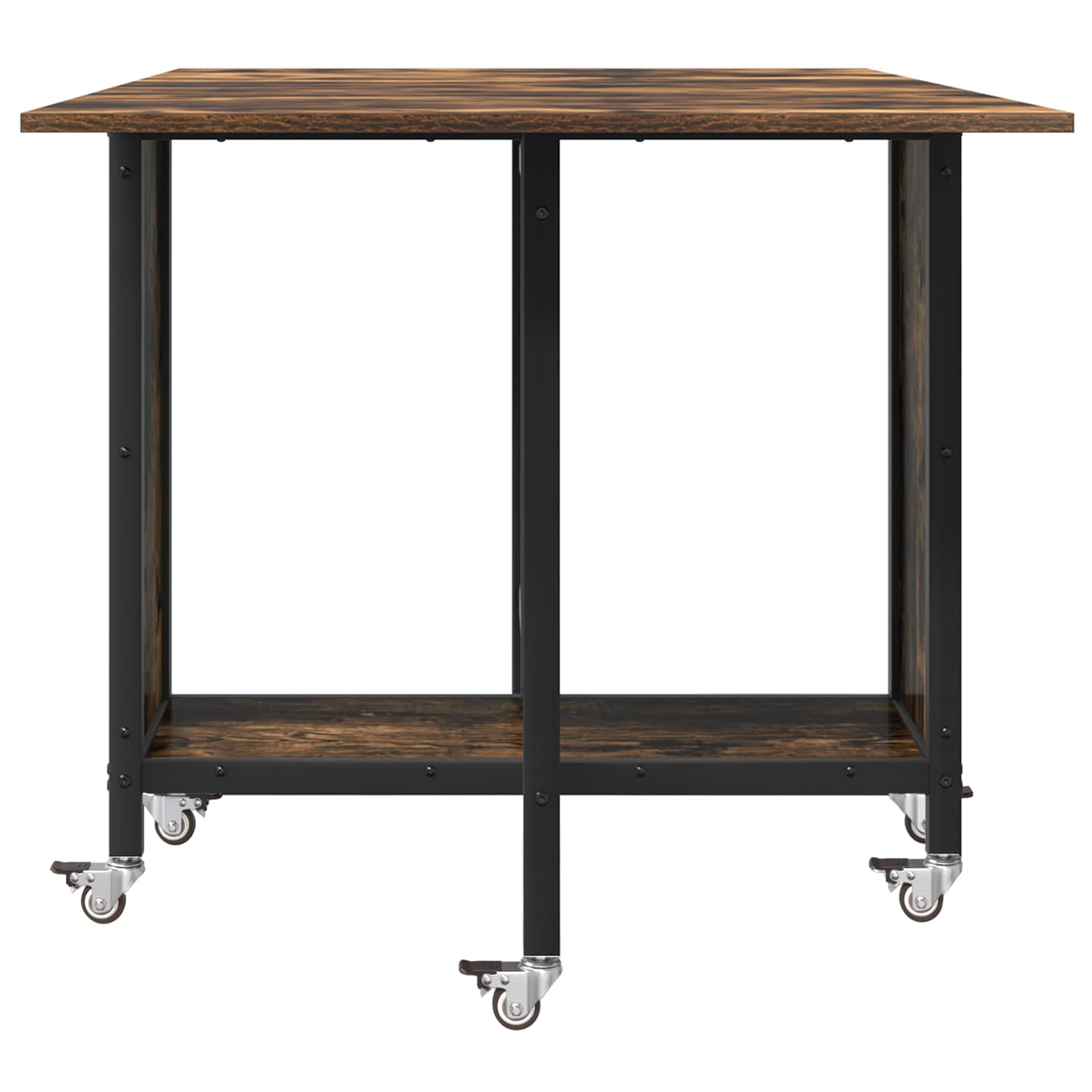 Faltbarer Esstisch mit Rollen 130 x 80 x 76,5 cm Stahl PB