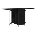 Esstisch 144 x 60 x 75 cm Holzwerkstoff Schwarze Eiche