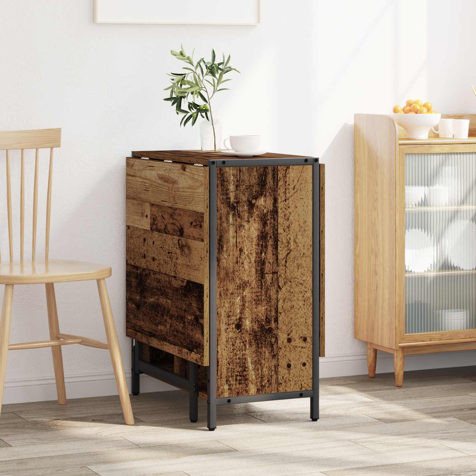 Esstisch 144 x 60 x 75 cm Holzwerkstoff Altholz Rechtwinklig