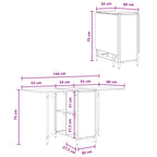 Esstisch 144 x 60 x 75 cm Holzwerkstoff Altholz Rechtwinklig