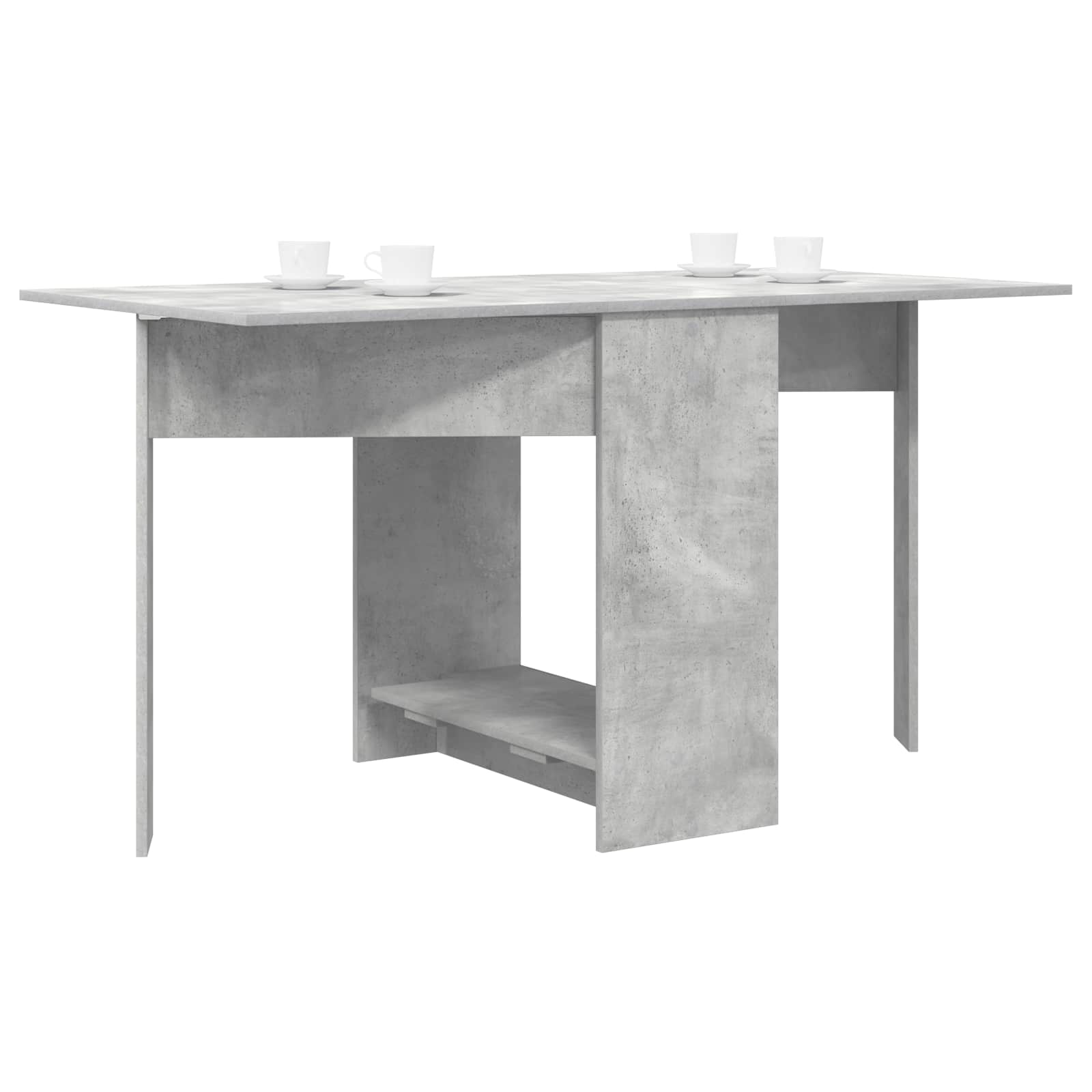 Esstisch 138 x 70 x 73,5 cm Holzwerkstoff Betongrau
