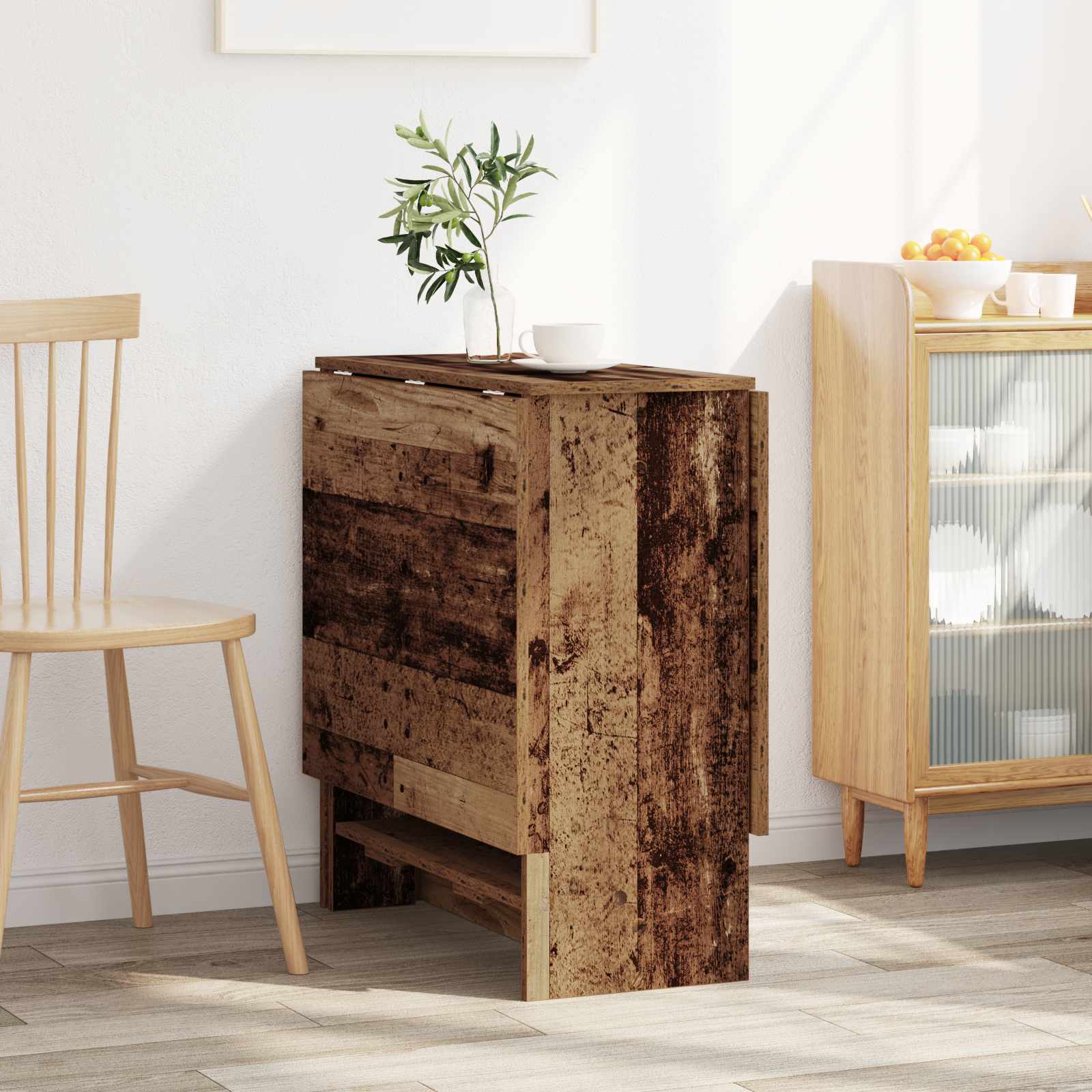 Esstisch 138 x 70 x 73,5 cm Holzwerkstoff Altholz Rechtwinklig