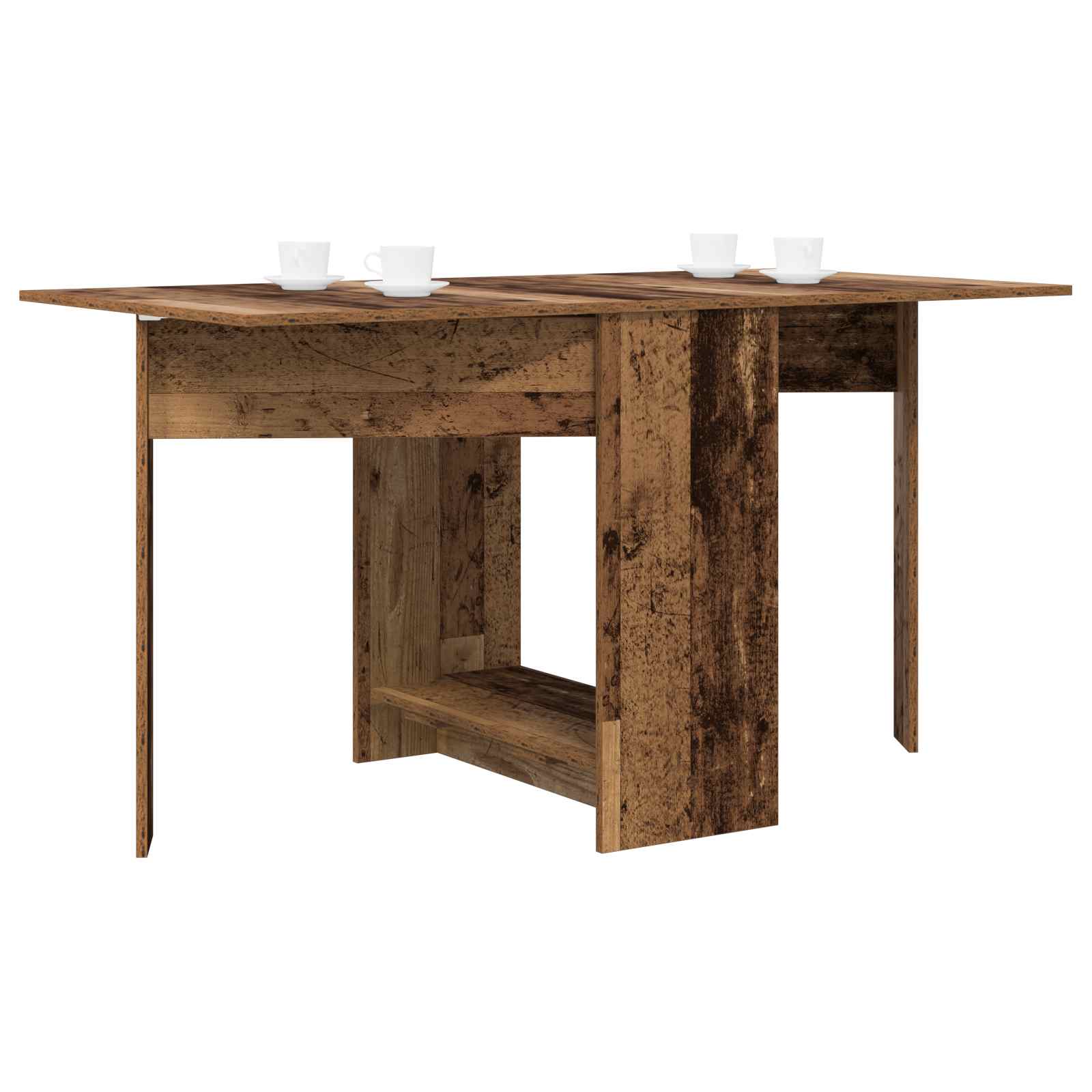 Esstisch 138 x 70 x 73,5 cm Holzwerkstoff Altholz Rechtwinklig
