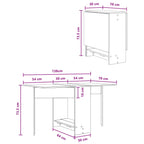 Esstisch 138 x 70 x 73,5 cm Holzwerkstoff Altholz Rechtwinklig