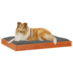 Hundebett Wachsbraun 101,5 x 74 x 9 cm Massivholz Kiefer