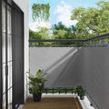 Balkonsichtschutz Hellgrau 110 x 400 cm Oxford-Stoff