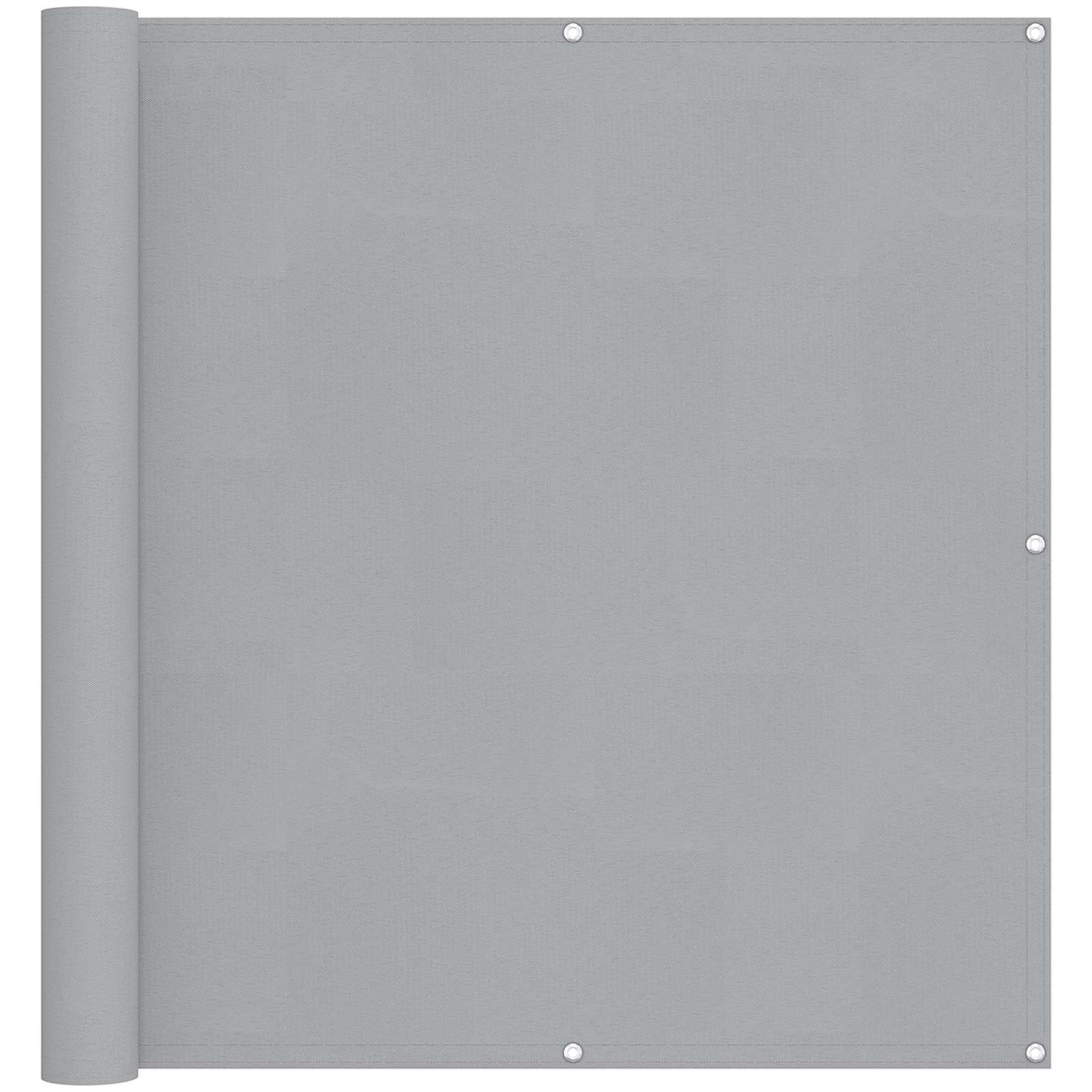 Balkonsichtschutz Hellgrau 110 x 400 cm Oxford-Stoff