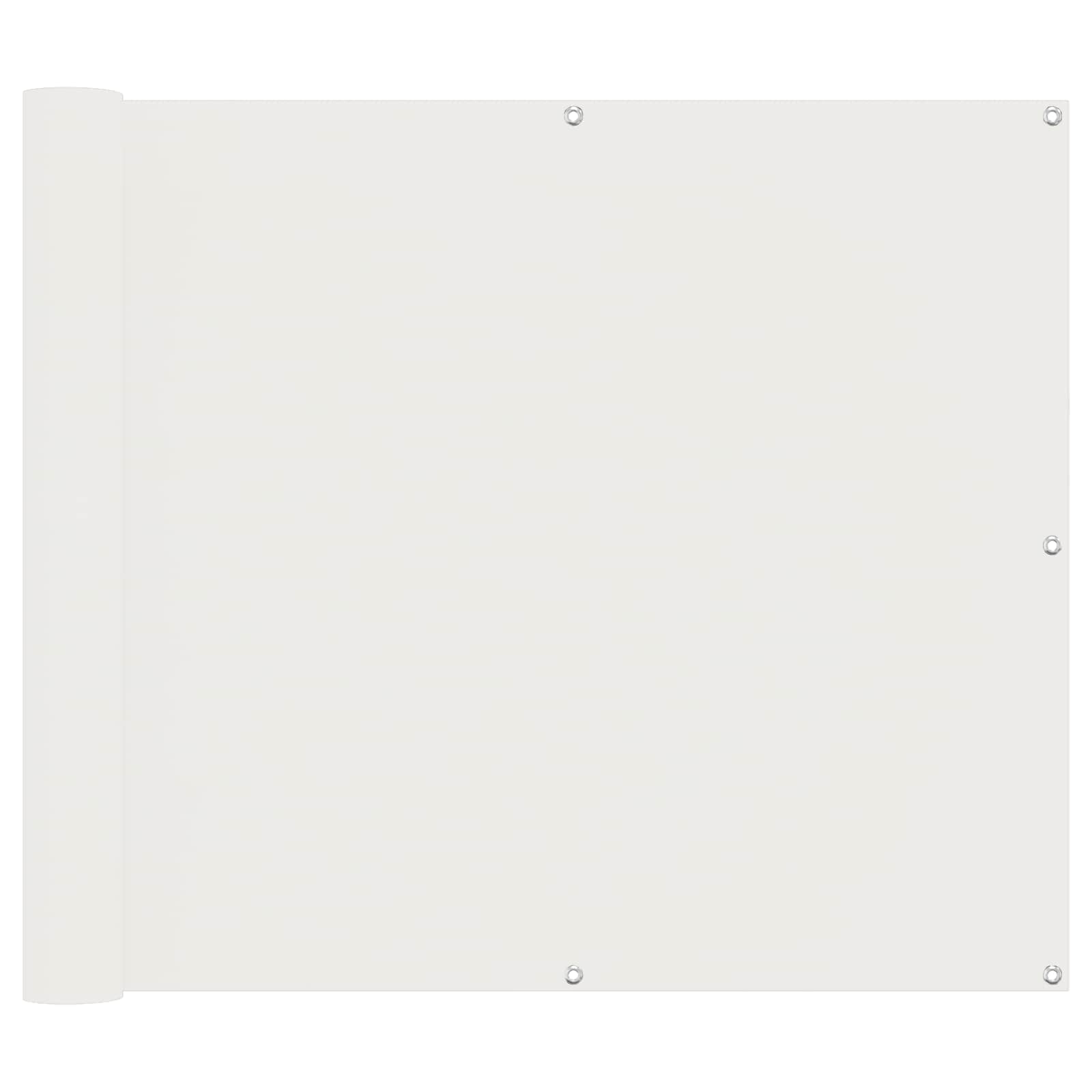 Balkonsichtschutz Weiß 100 x 800 cm Oxford-Stoff