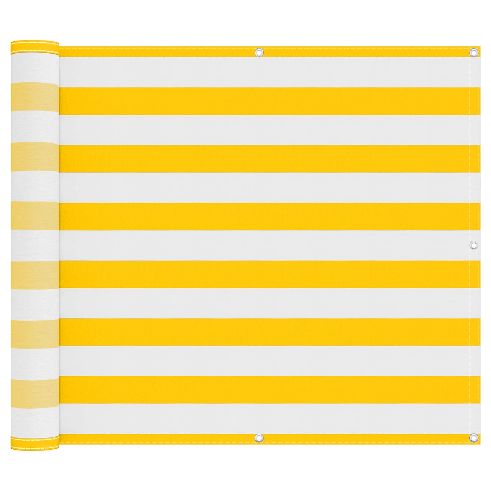 Balkonsichtschutz Gelb und Weiß 100 x 200 cm Oxford-Stoff